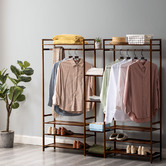 BraxtonHome Guerrero 13 Shelf Bamboo Clothing Rack | Temple & Webster