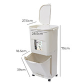 Braxton Home Nojem 45L Double Layer Rubbish Bin