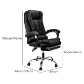 Braxton Home Eldrik Massage Executive Chair with Footrest