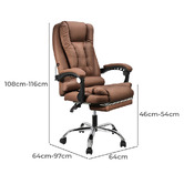 Braxton Home Eldrik Massage Executive Chair with Footrest