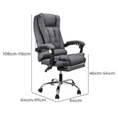 Braxton Home Eldrik Massage Executive Chair with Footrest