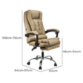 Braxton Home Eldrik Massage Executive Chair with Footrest