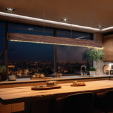 Braxton Home Galej Walnut Wood LED Pendant Light