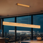 Braxton Home Fejo Linear Ash Wood LED Pendant Light