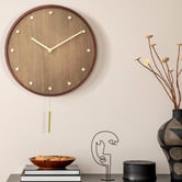 Braxton Home 30cm Beryl Bentwood Pendulum Wall Clock