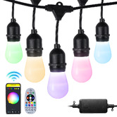 Braxton Home Yang Smart LED Festoon Lights with Remote Control