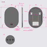 Braxton Home Meteo Oval LED Bathroom Mirror