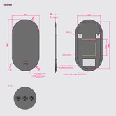 Braxton Home Meteo Oval LED Bathroom Mirror