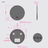 Braxton Home Zeke Round LED Bathroom Mirror