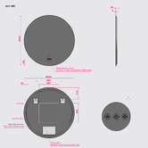 Braxton Home Zeke Round LED Bathroom Mirror