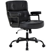 Braxton Home Black Aman Faux Leather Executive Office Chair