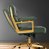 Braxton Home Aman Mid Back Faux Leather Executive Office Chair