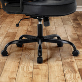 Braxton Home Black Aman Faux Leather Executive Office Chair