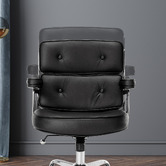 Braxton Home Silver &amp; Black Aman Faux Leather Executive Office Chair