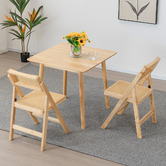 BraxtonHome Amyra Square Rubberwood Dining Table | Temple & Webster