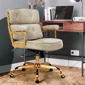 Braxton Home Aman Mid Back Faux Leather Executive Office Chair