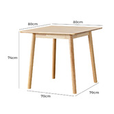 Braxton Home Amyra Square Rubberwood Dining Table
