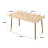 Braxton Home Amyra Rubberwood Dining Table