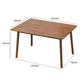 Braxton Home Amyra Rubberwood Dining Table
