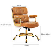 Braxton Home Aman Mid Back Faux Leather Executive Office Chair