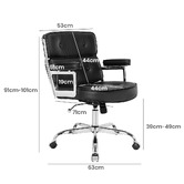 Braxton Home Silver &amp; Black Aman Faux Leather Executive Office Chair