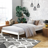 Braxton Home White Hamilton Pine Wood Platform Bed