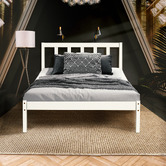 Braxton Home White Hamilton Pine Wood Platform Bed