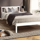 Braxton Home White Hamilton Pine Wood Platform Bed
