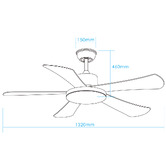 Braxton Home Admir 132cm DC Ceiling Fan with LED Light