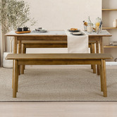 Braxton Home 4 Seater Elyssia Rubberwood Dining Bench