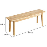 Braxton Home 4 Seater Elyssia Rubberwood Dining Bench
