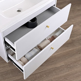 Braxton Home Linos 900mm Wall Hung Single Vanity with Ceramic Countertop
