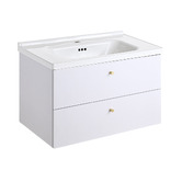 Braxton Home Linos 800mm Wall Hung Single Vanity with Ceramic Countertop