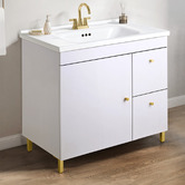 Braxton Home Yuli 800mm Freestanding Single Vanity with Ceramic Countertop