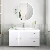 Braxton Home Samson 900mm White Wall Hung Vanity with Ceramic Countertop