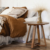 Braxton Home Celestial Rubberwood Side Table
