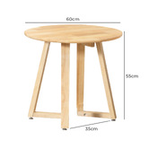 Braxton Home Celestial Rubberwood Side Table
