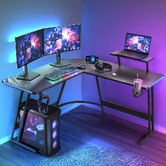 Braxton Home 130cm Astrex L-Shape LED Gaming Desk