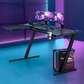 Braxton Home Quantara L-Shape LED Gaming Desk