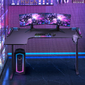 Braxton Home Quantara L-Shape LED Gaming Desk