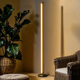 Braxton Home Zain Light Timber Square LED Floor Lamp