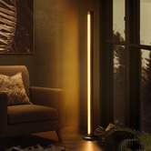 Braxton Home Zain Light Timber Square LED Floor Lamp