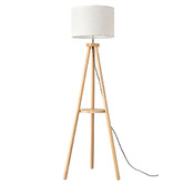 Braxton Home Rayven Rubberwood Floor Lamp