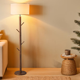 Braxton Home 170cm Luxora Rubberwood Floor Lamp