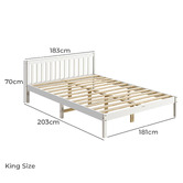 Braxton Home White Hamilton Pine Wood Platform Bed