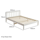Braxton Home White Hamilton Pine Wood Platform Bed