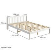 Braxton Home White Hamilton Pine Wood Platform Bed