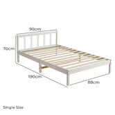Braxton Home White Hamilton Pine Wood Platform Bed