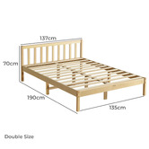 Braxton Home Natural Hamilton Pine Wood Platform Bed