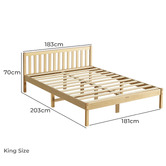 Braxton Home Natural Hamilton Pine Wood Platform Bed